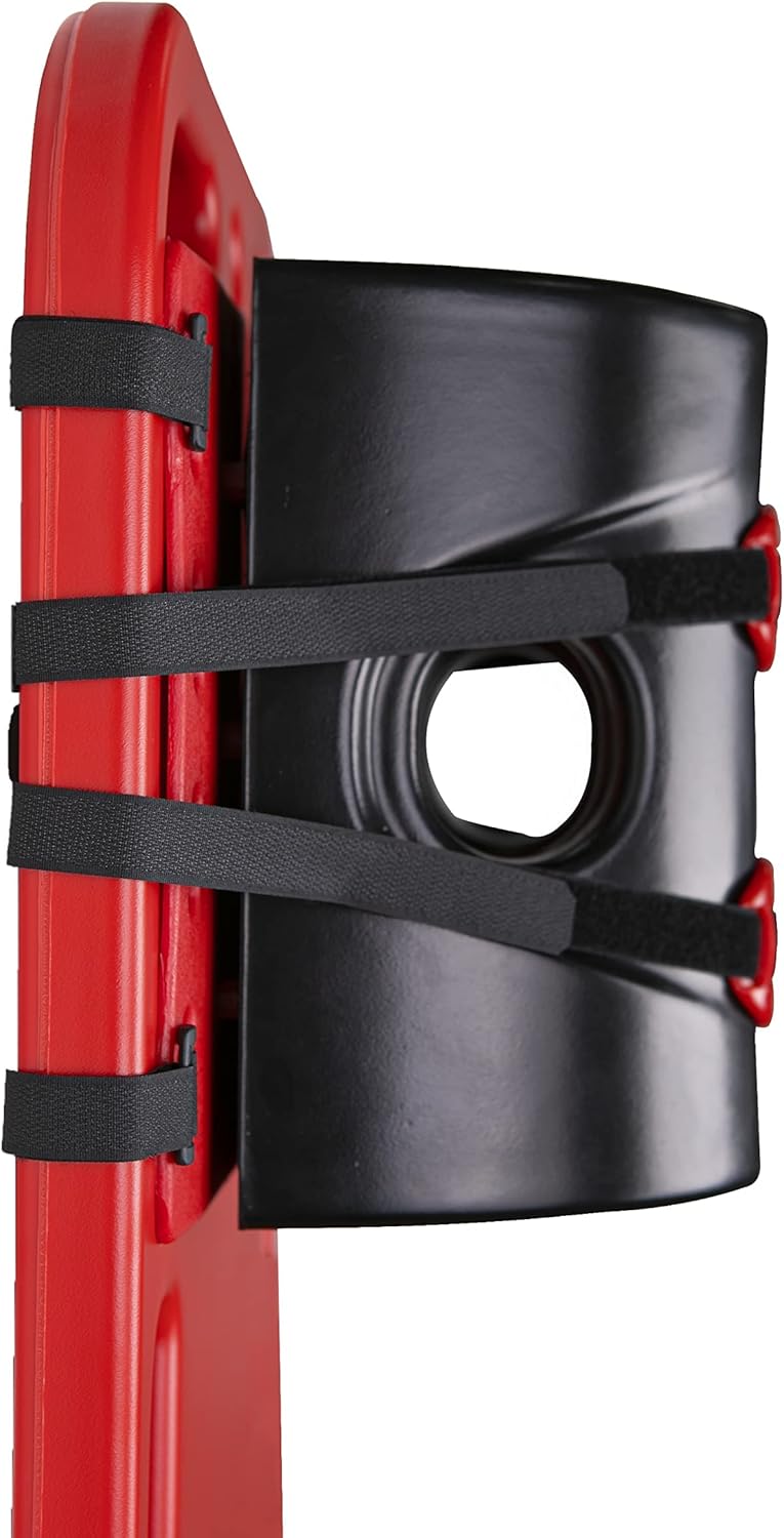 ARS Spine Board Stretcher, First Responder Medical Backboard Head Immobilizer Unit and Spider Straps, EMT Supplies and Equipment for Patient Transfer (Red)