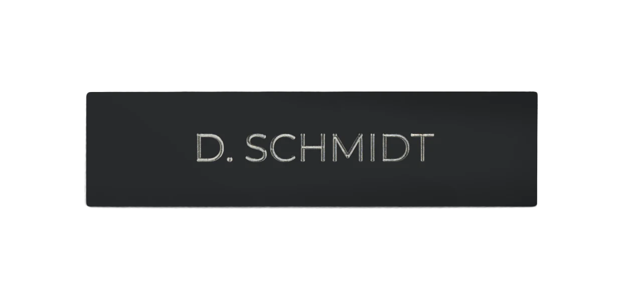 DoorBird Nameplate for One Call Button D21X  in Anthracite Grey, RAL 7016 - Individual Engraving