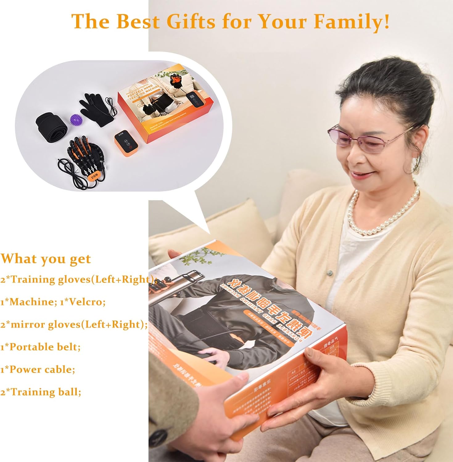 (Right+Left), Rehabilitation Robotic Gloves with Single Finger Training, Recovery Equipment for Hempiplegia Stroke Paralysis Arthriti Patient, Rehab Gloves for Hand Dysfunction Finger Orthosis