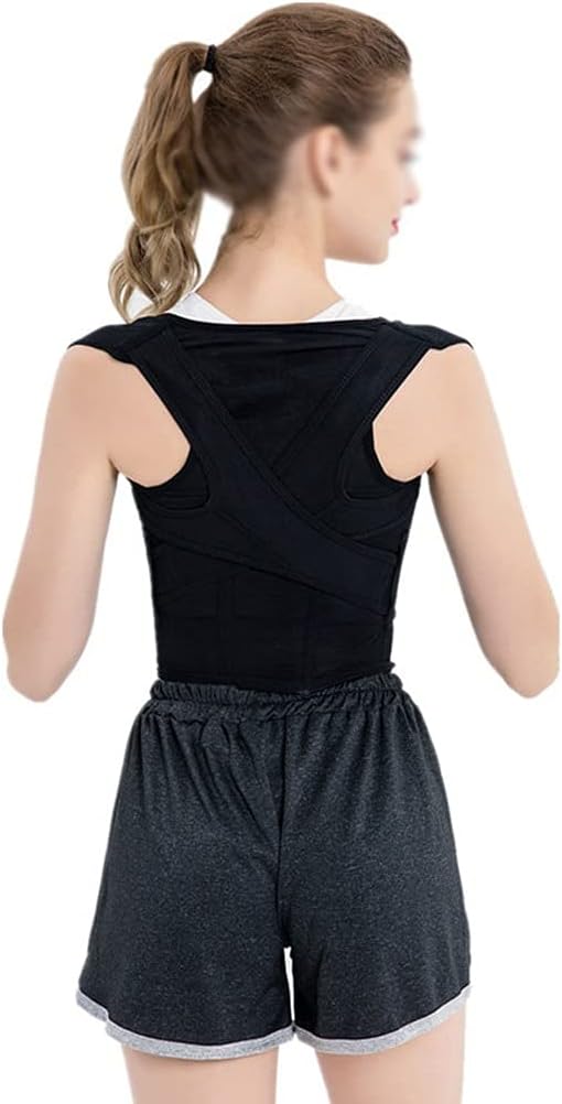 Lumbar Posture Corrector for Back Brace Adjustable Back Support Belt Shoulder Protection Posture Corset Adult(D,XL)