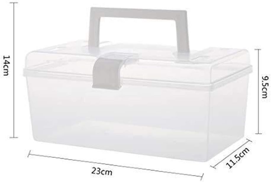 Double-Layer First Aid Kit Medical Storage Box with Sealed Cover, Stackable Polycarbonate Organizer for Home, Office, Travel & Emergency Use