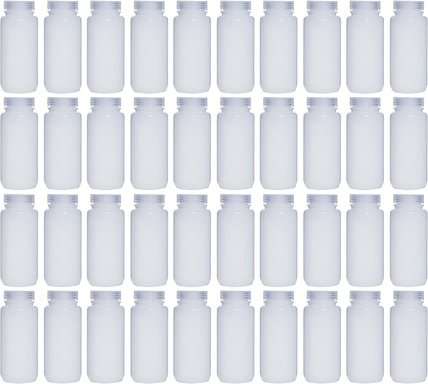 500ML 16OZ Nature Wide Mouth PP Plastic Reagent Bottles with Caps Pack of 46