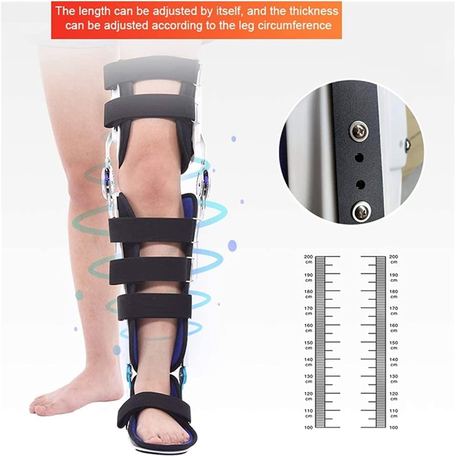 HUANGJUN Breathable HingedKnee Brace Adjustable Hinged Knee Brace Straight Leg Support Knee Splint For Knee Sprain Ligament Injury Joint Hyperextension 22.7.27
