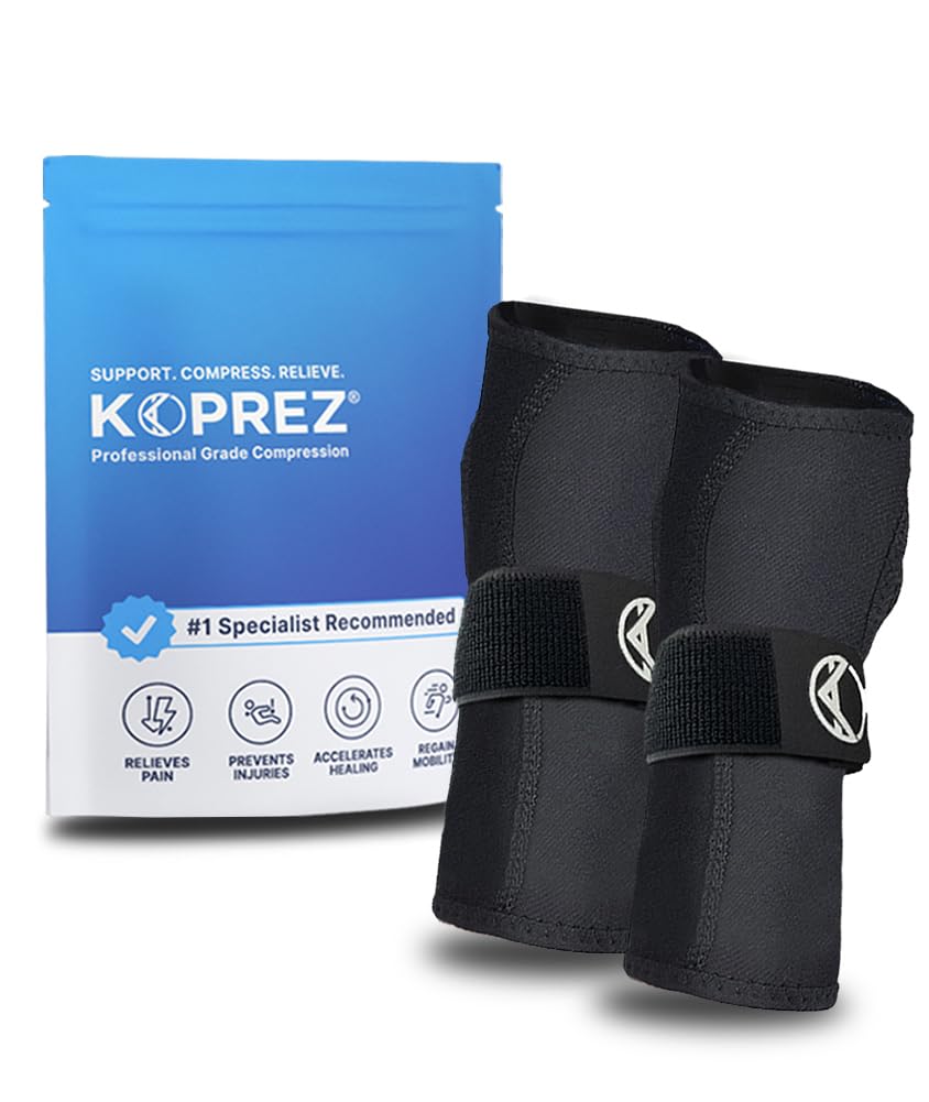 Koprez 2-Pack Wrist Sleep Splint | Carpal Tunnel Wrist Brace with Metal Plate for Pain Relief & Night Support | Adjustable Wrist Brace for Carpal Tunnel, Arthritis & Tendonitis - Right & Left Hand