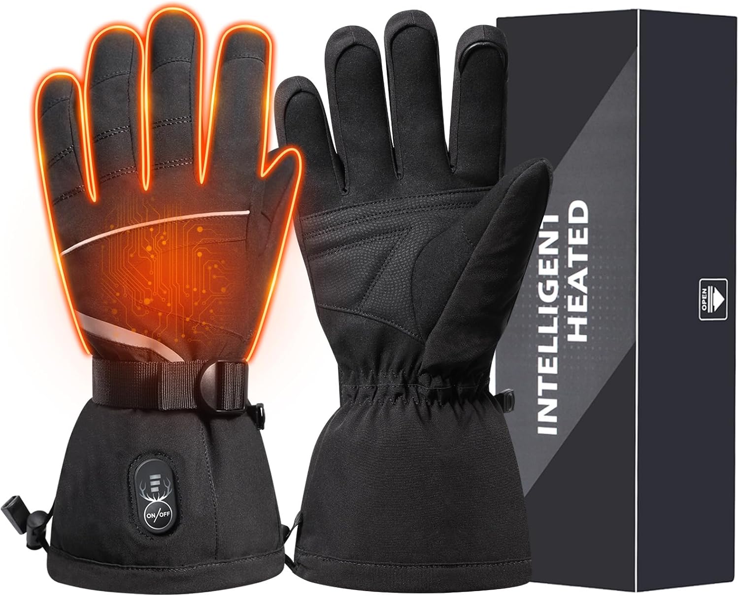 SNOW DEER Heated Motorcycle Gloves for Men Women, Electric Glove Rechargeable Battery Heated Hand for Motorcycle Biking Hunting Arthritis Skiing Working