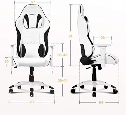 Gaming Chair Racing Style Ergonomic High-Back,with Lumbar Support Flip Up Arms Headrest Pu Leather Executive High Back Computer Chair Comfortable Anniversary Vision,Blue