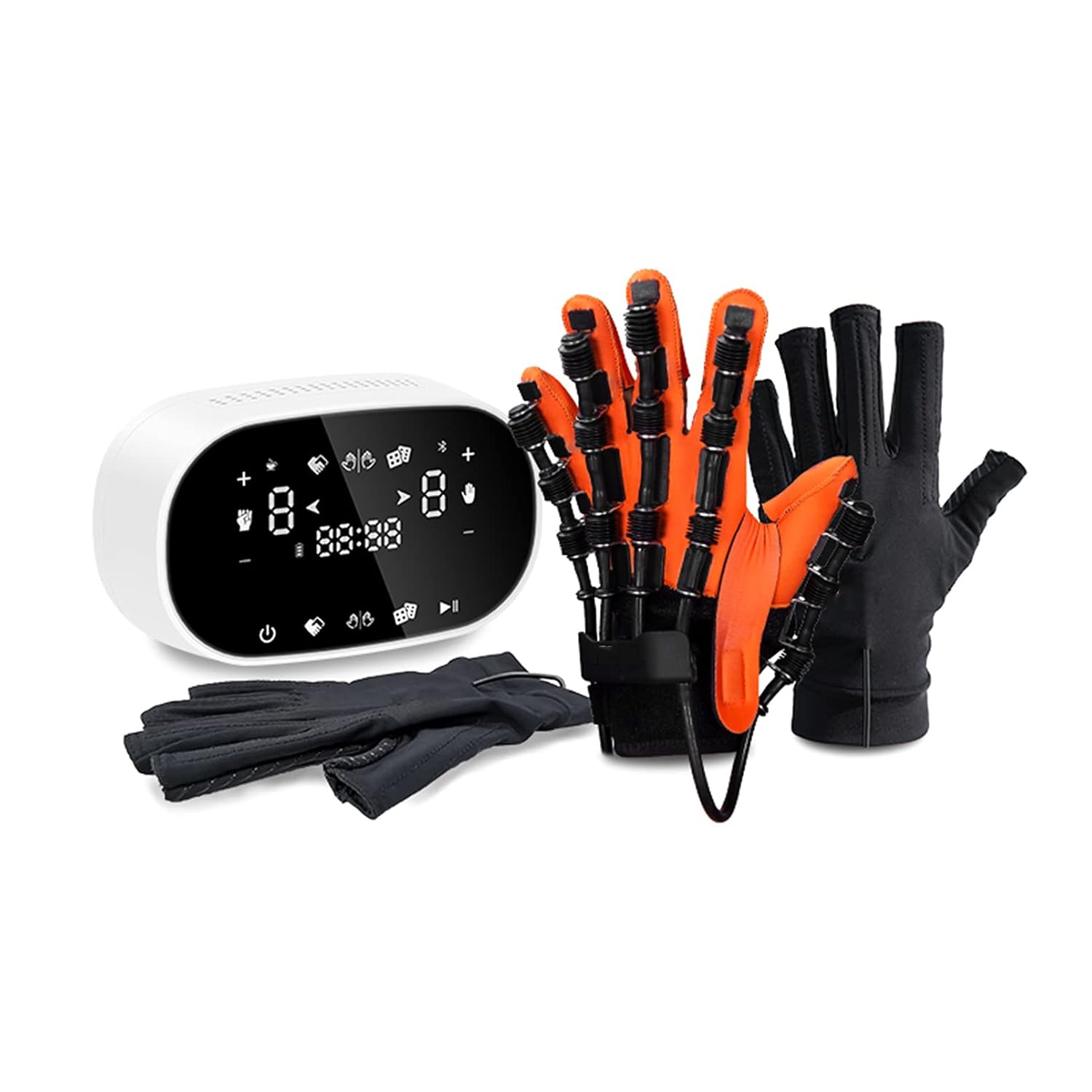 Rehabilitation Robot Gloves,Stroke Hemiplegia Finger Wrist Training Equipment,Finger Straightening Brace Guard Protector for Patients with Hand Dysfunction,Right,M,180x40x262cm