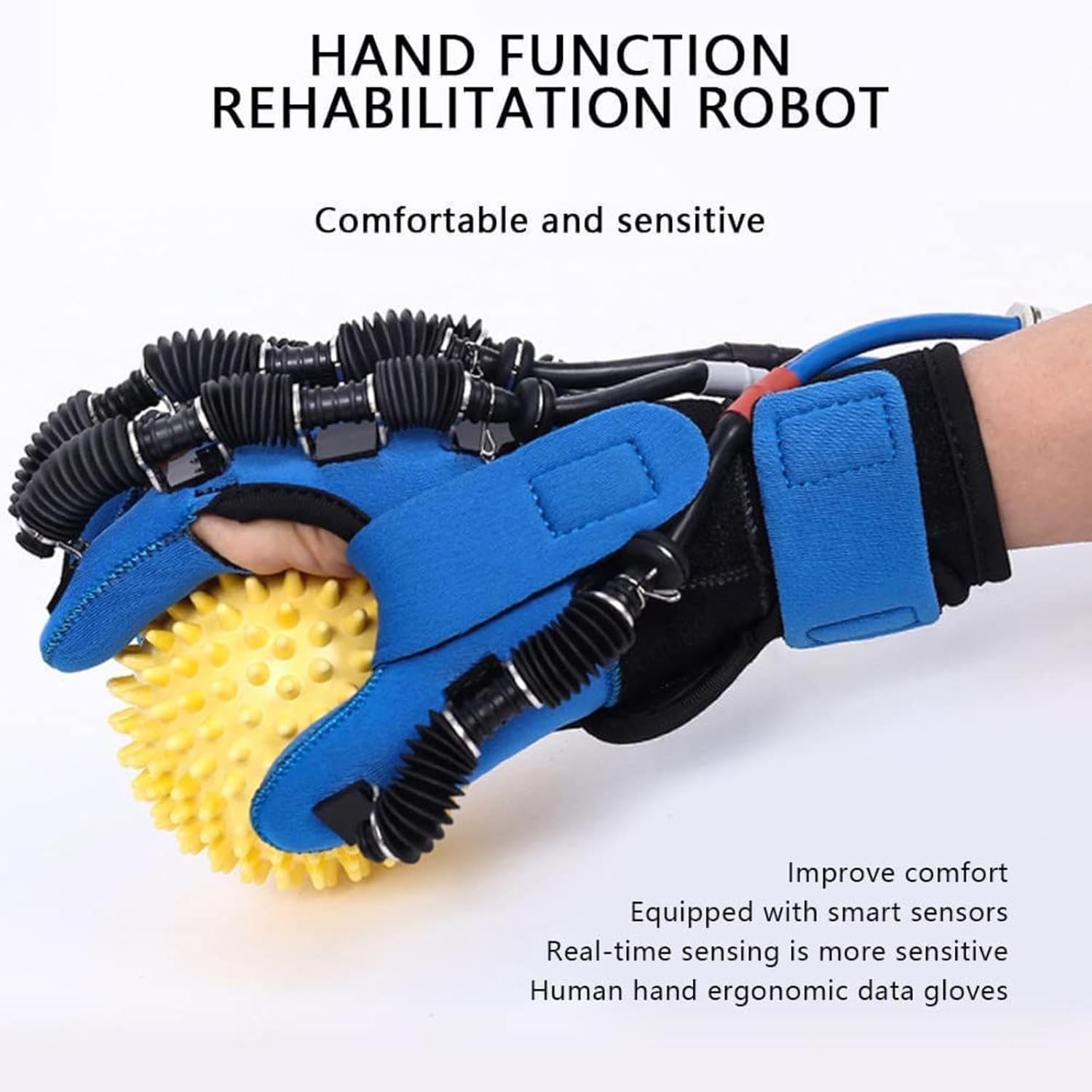 Rehabilitation Robot Gloves Stroke Hemiplegia Hand Function Exercise Correction Fingerboard Functional Hand Splint for Long-Term Relief,Right-L