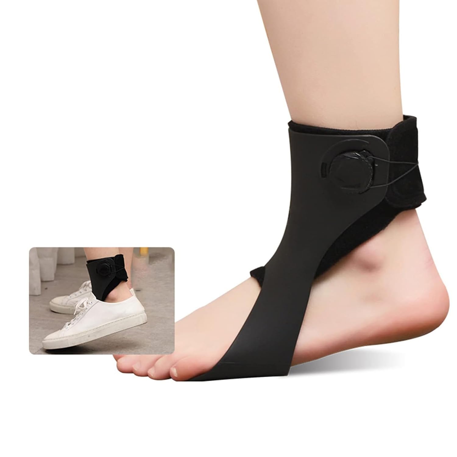 Foot Drop Orthosis, Ankle Orthosis Spli Foot Drop Orthosis, Ankle Orthosis Splint Support, Adjustable Foot Drop Brace Corrector, For Improved Walking Gait, Pain Relief,For Hemipleia Stroke Shoes Wal