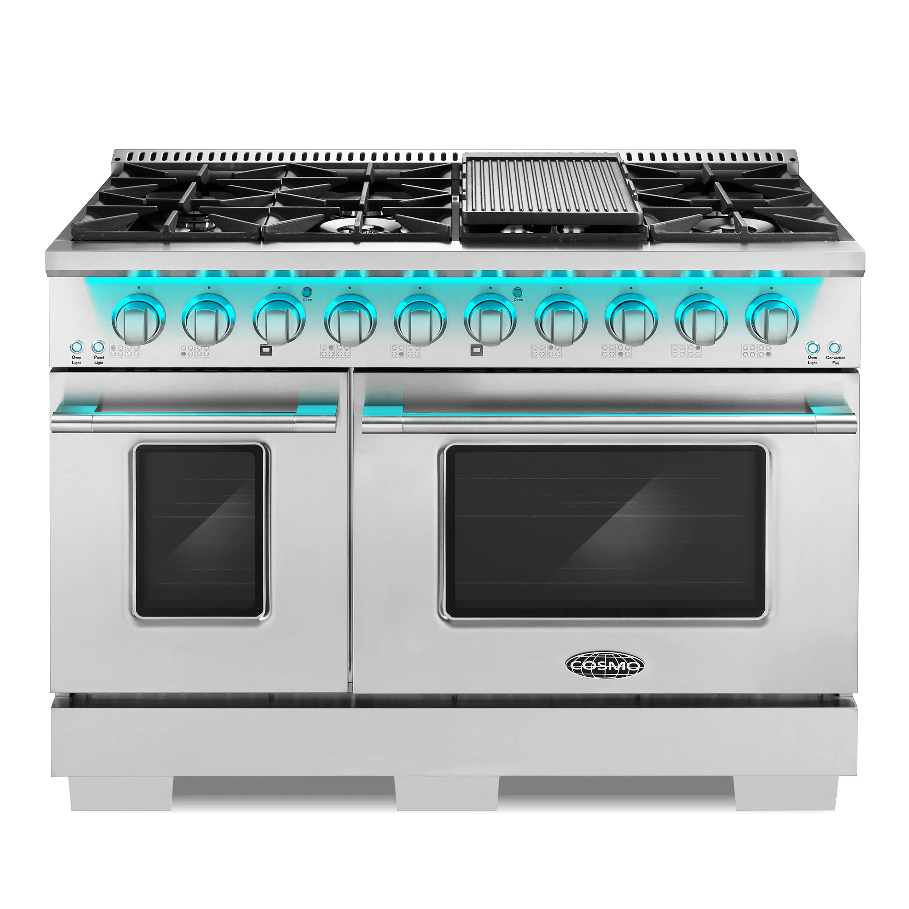 Cosmo 48-Inch High End Style Double Oven Dual Fuel Range in Stainless Steel (COS-DFRP488K)