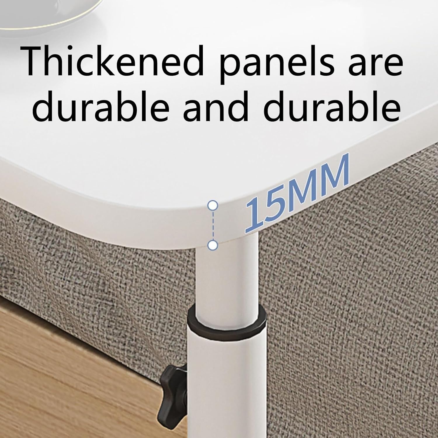 Overbed Table Height Adjustable Overbed Table Laptop Stand for Bed - Hospital Table Over Bed Desk with Standing Desk Feature, Suitable for Varying Bed Heights