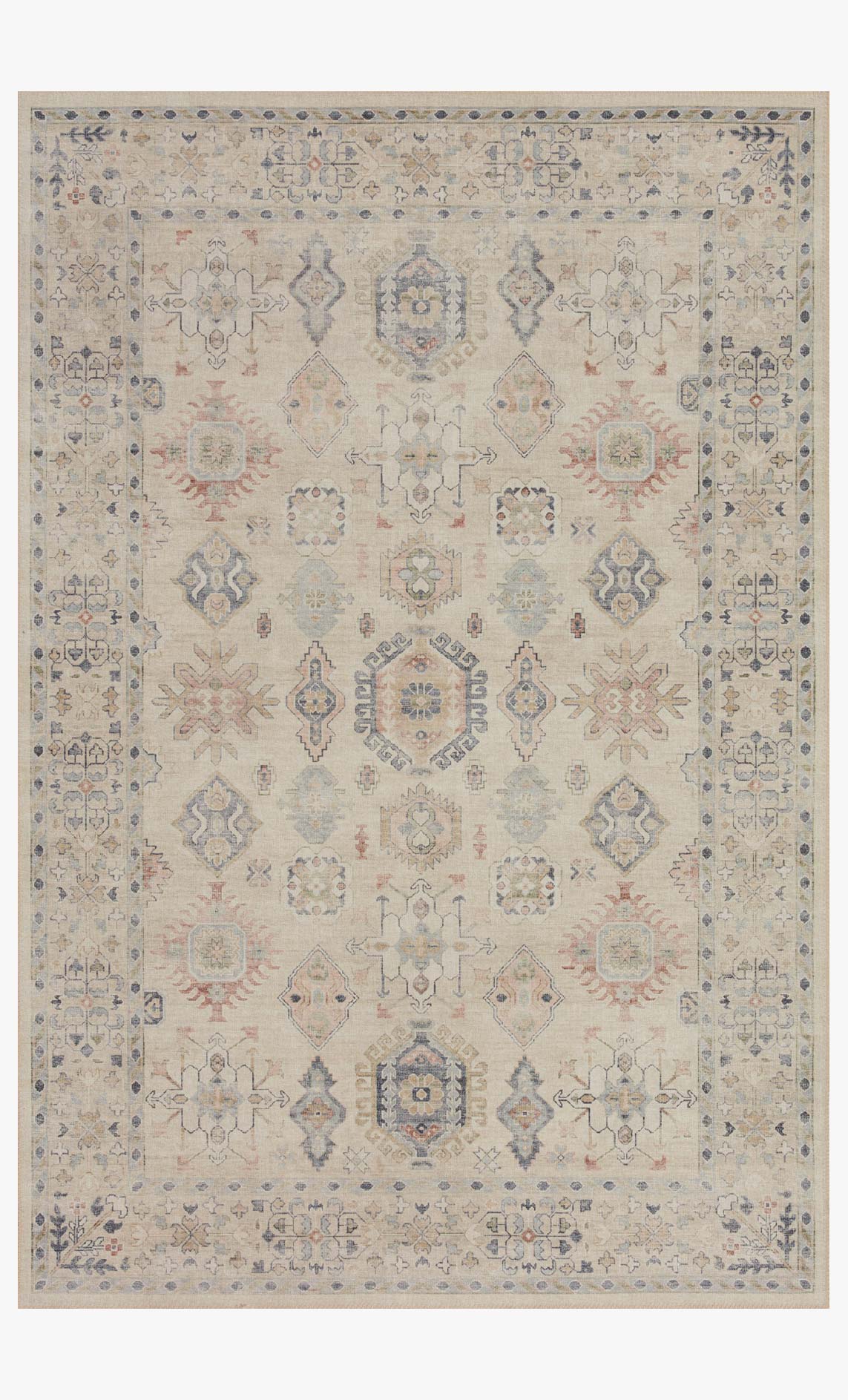 Loloi II Hathaway Collection - Traditional Power Loomed Rug in Beige (HTH-04)