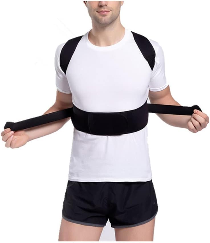 Posture Corrector Adjustable Shoulder Back Support Belt Neoprene Corset Brace Lumbar Strap for Men Women(L Code)
