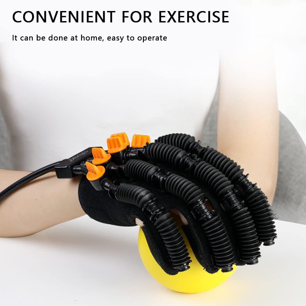 OMaju Fitness Equipment Hand Splint Support Finger Wrist Training Equipment Rehabilitation Robot Gloves for Hand Functional Impairment/hemiplegia/stroke Hand Wrist Orthosis