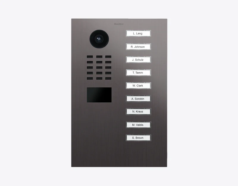 DoorBird D2109V IP Video Door Station, 9 Call Buttons in Titanium