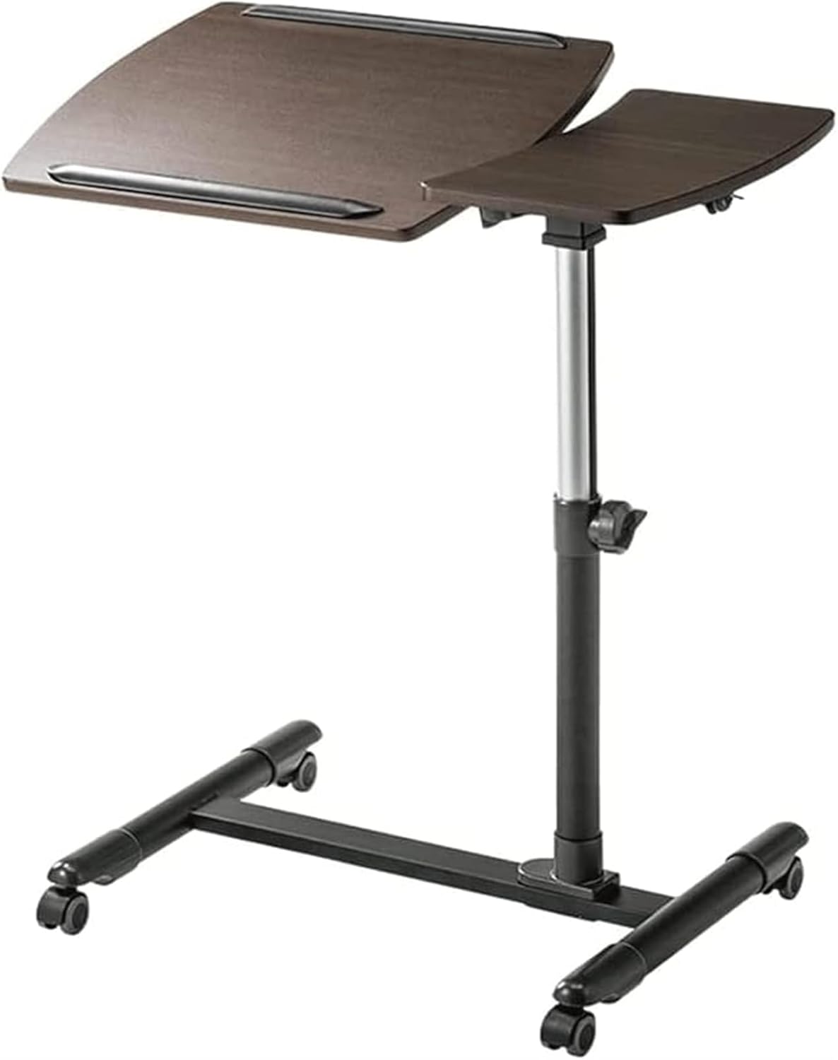 Over-Bed Tables Medical Overbed Table Sturdy and Ergonomic Adjustable Height Mobile Standing Desk for Hospital and Home Use Portable