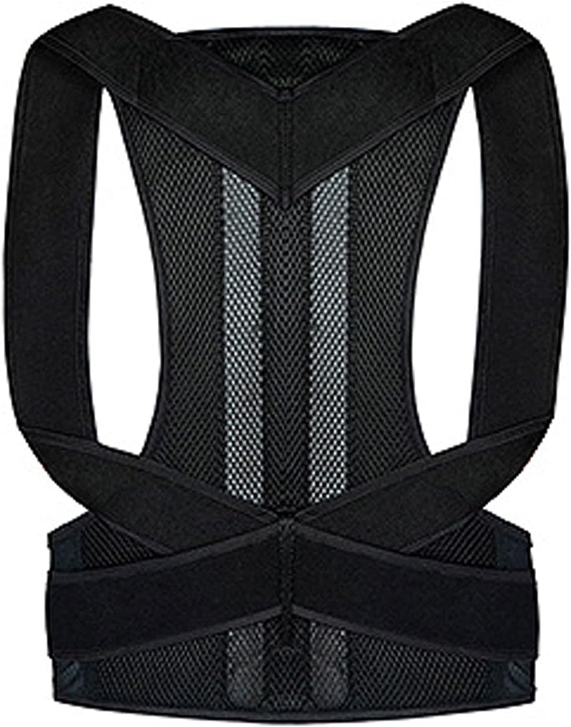 Posture Corrector Back Brace Pain Relief Lumbar Support Belt for Women and Men - Adjustable Waist Straps for Clavicle Spine Shoulderx,Red-X