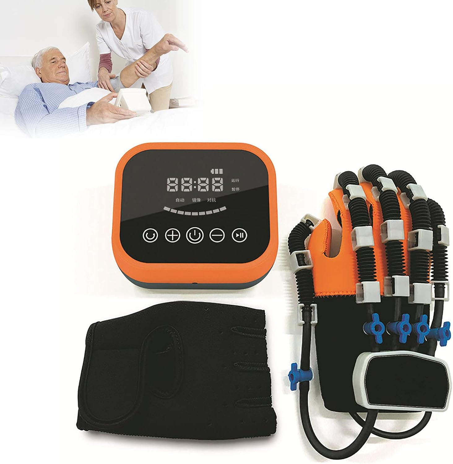 Rehabilitative Orthoses Soft Resting Hand Splint for Flexion Contracture Manual Training Tuning Fork Finger Flexion and Extension Exercise