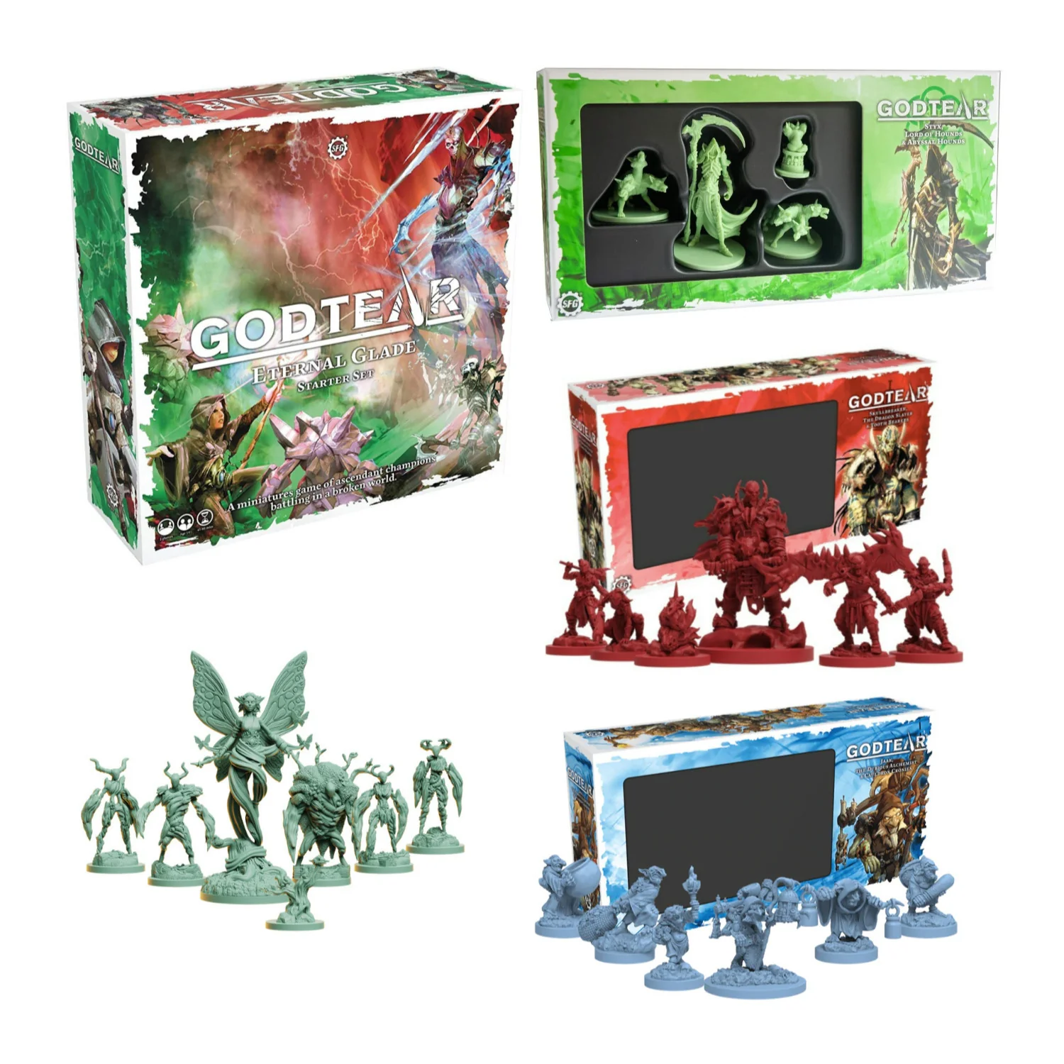 Steamforged Godtear Eternal Glade Starter Set Bundle with Expansion Sets