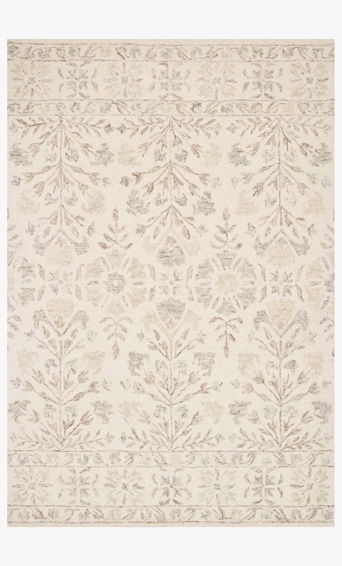 Loloi Norabel Collection - Contemporary Hooked Rug in Ivory & Neutral (NOR-02)
