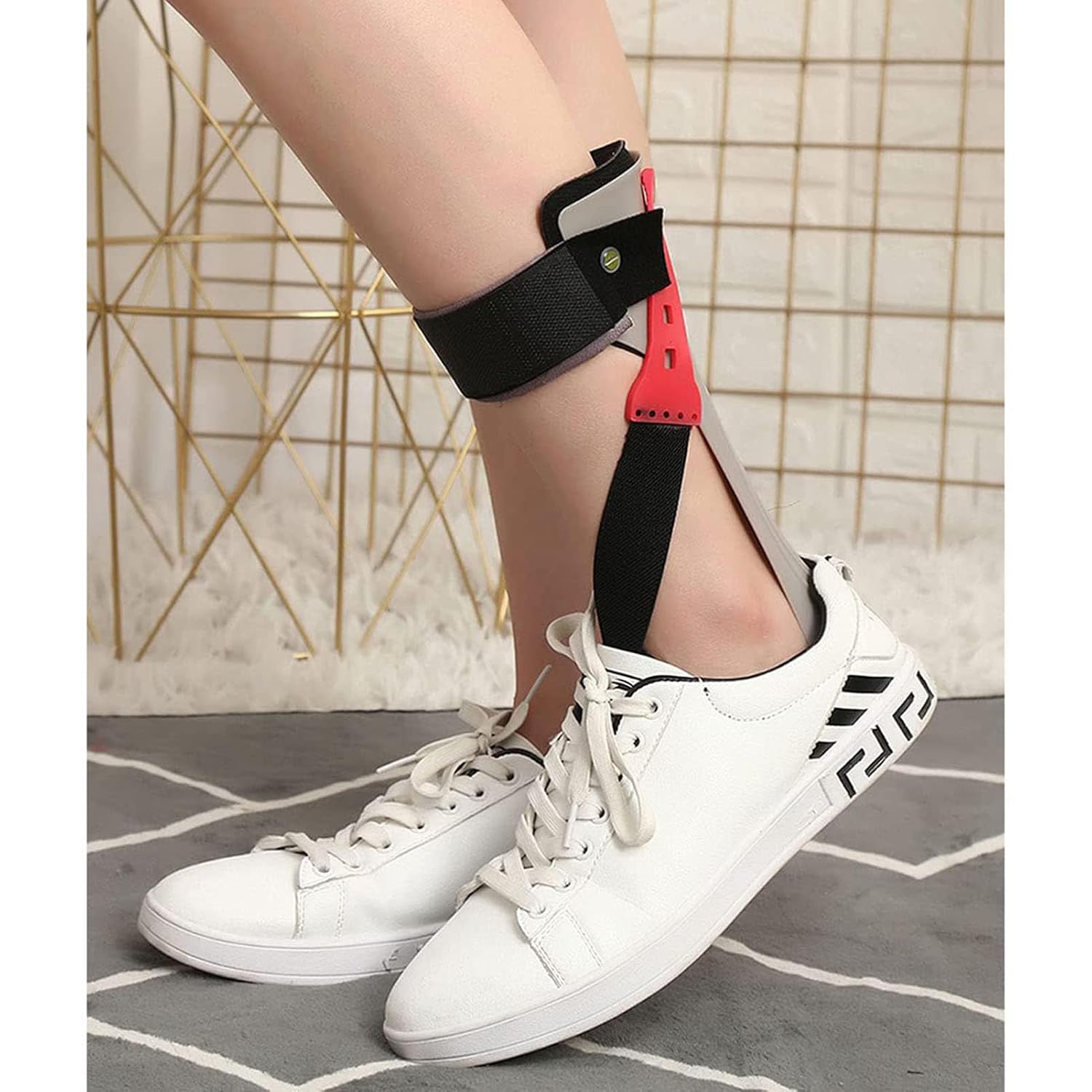 Drop Foot Orthosis, Drop Foot Postural Correction Brace, Foot Up Ankle Foot Drop Orthosis Support Splint, Foot Drop Brace Splint Hemiplegia Rehabilitation Training Tool, Medium, Left