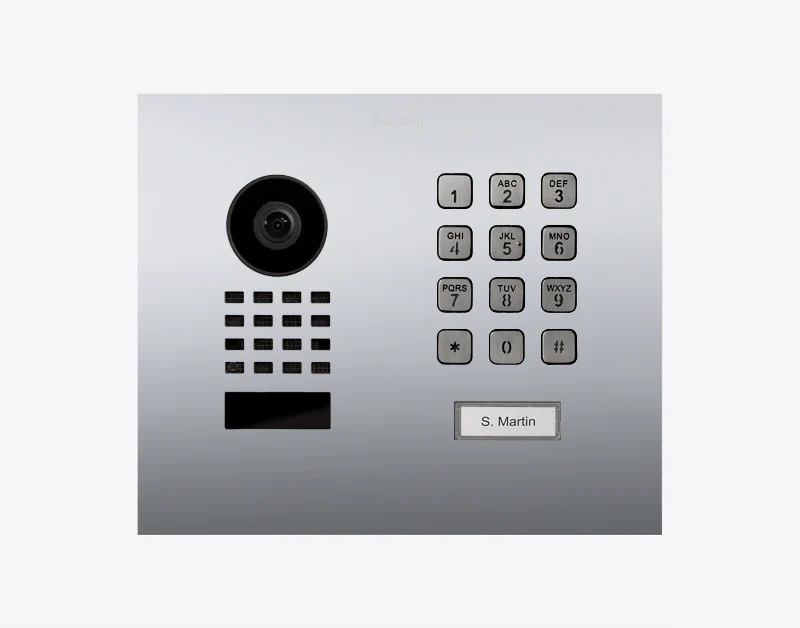 DoorBird D1101KH Modern Flush-Mount IP Video Door Station in Chrome