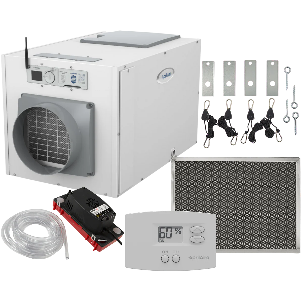 Aprilaire E130 130 Pint Energy Star Whole House Dehumidifier + Basement Package