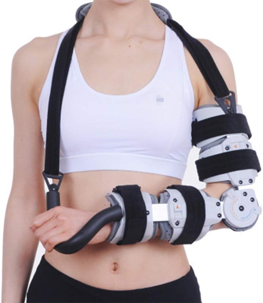 Hinged Shoulder Arm Sling Forarm Braces Support, Elbow Orthosis, Adjustable Hinged Elbow Joint Fixed Brace
