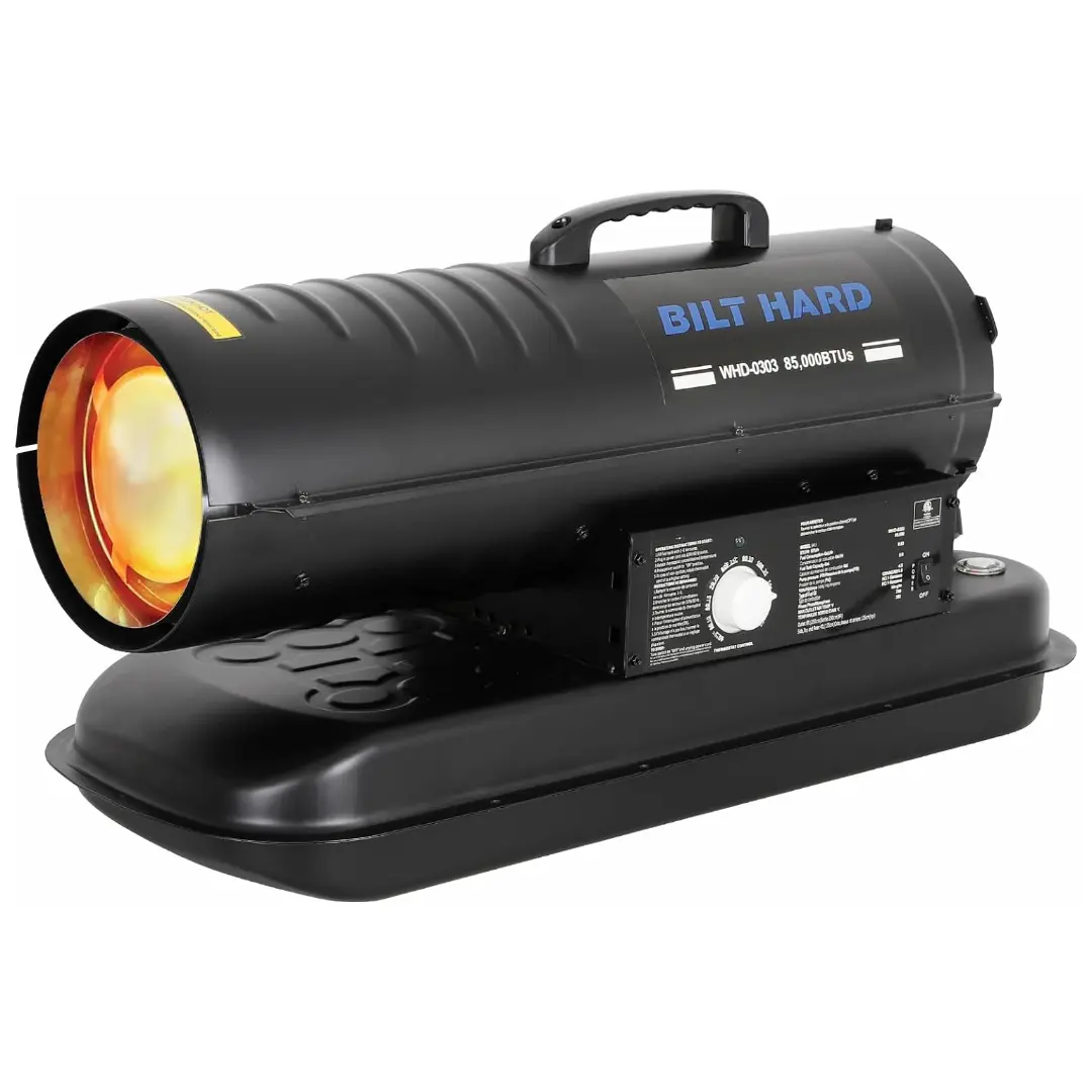 BILT HARD 85,000 BTU Forced Air Kerosene Diesel Heater, Portable Torpedo Space Heater with Thermostat Control, CSA Certified