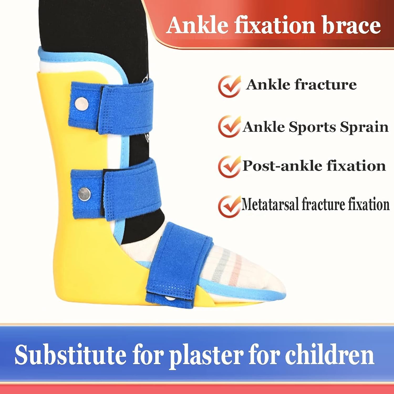 Kids AFO Drop Foot Splint Ankle Foot Brace Night Splint Support for Children Toddler Ankle Foot Orthosis,Right Foot,Left,L