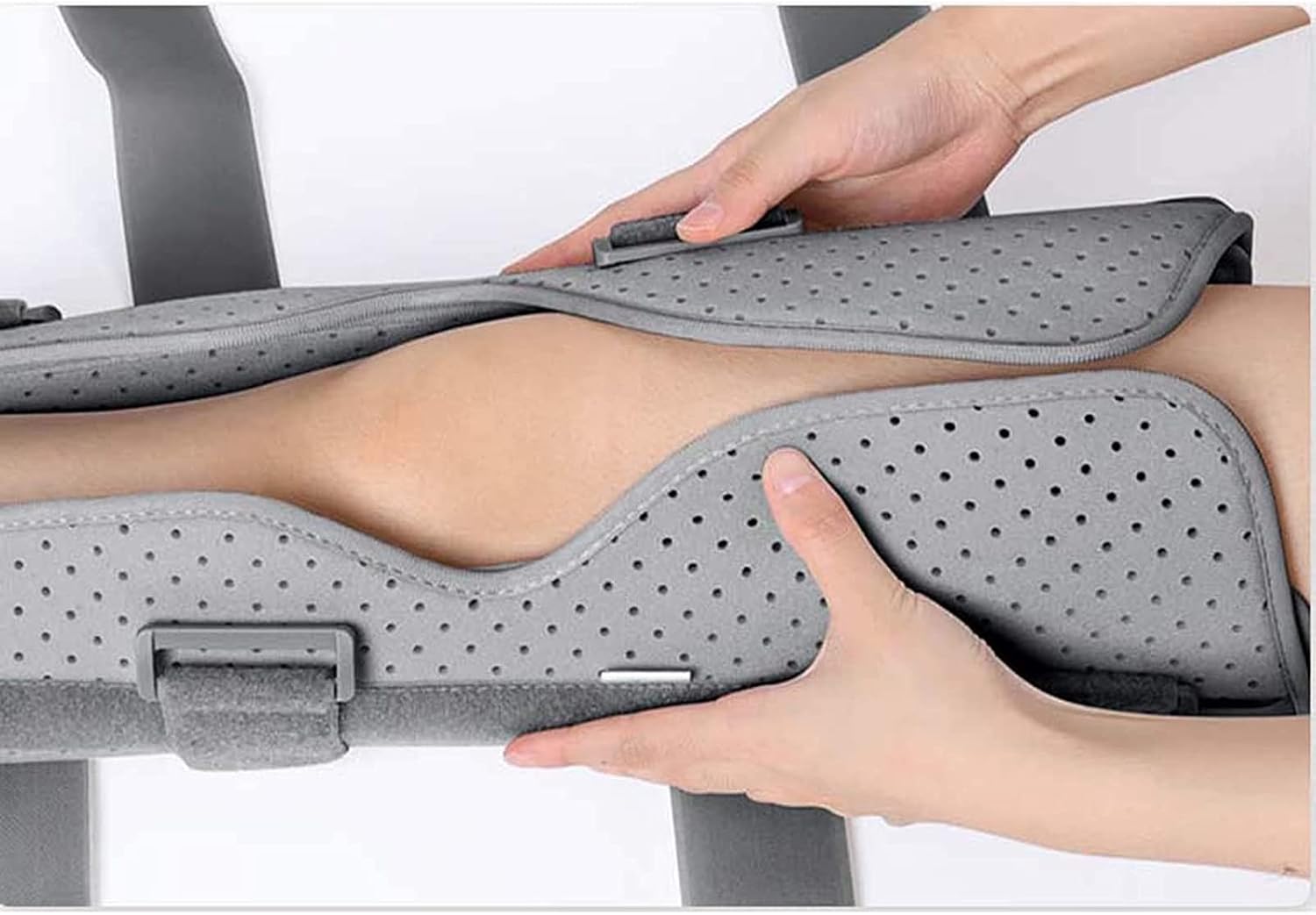 Knee Immobilizer Full Leg Brace Suitable for Knee Post-Pre-Operation & Surgery Recovery Straight Knee Splint Support,M