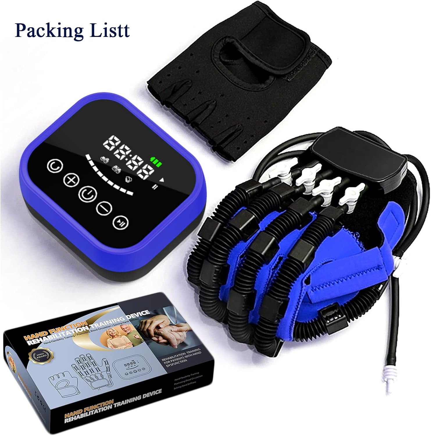 Self-Training Rehabilitation Robot Gloves Stroke Hand Splint Hemiplegia Patient Finger Straightening Brace Arthritis Training Orthosis (Color : Left Hand, Size : X-Small)