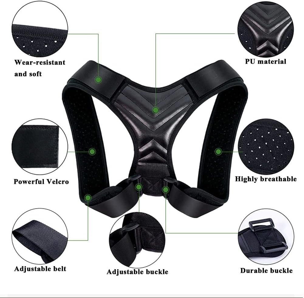 Posture Corrector for Men and Adjustable Upper for Clavicle Support and Providing Pain Relief from Neck,Back and Shoulder,Improves Spinal Posture and Self-Estee,XSmall
