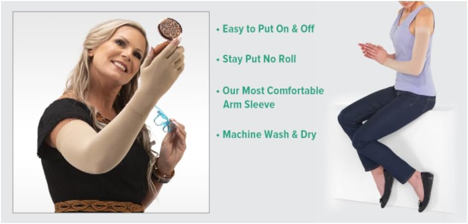 Juzo Soft 2002 30-40mmhg Max Armsleeve with Silicone Top Band for Women