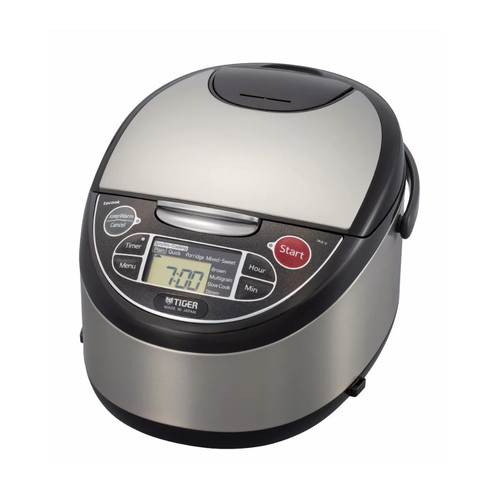 Tiger Microcomputer Controlled Rice Cooker and Warmer (Stainless Steel/Black)