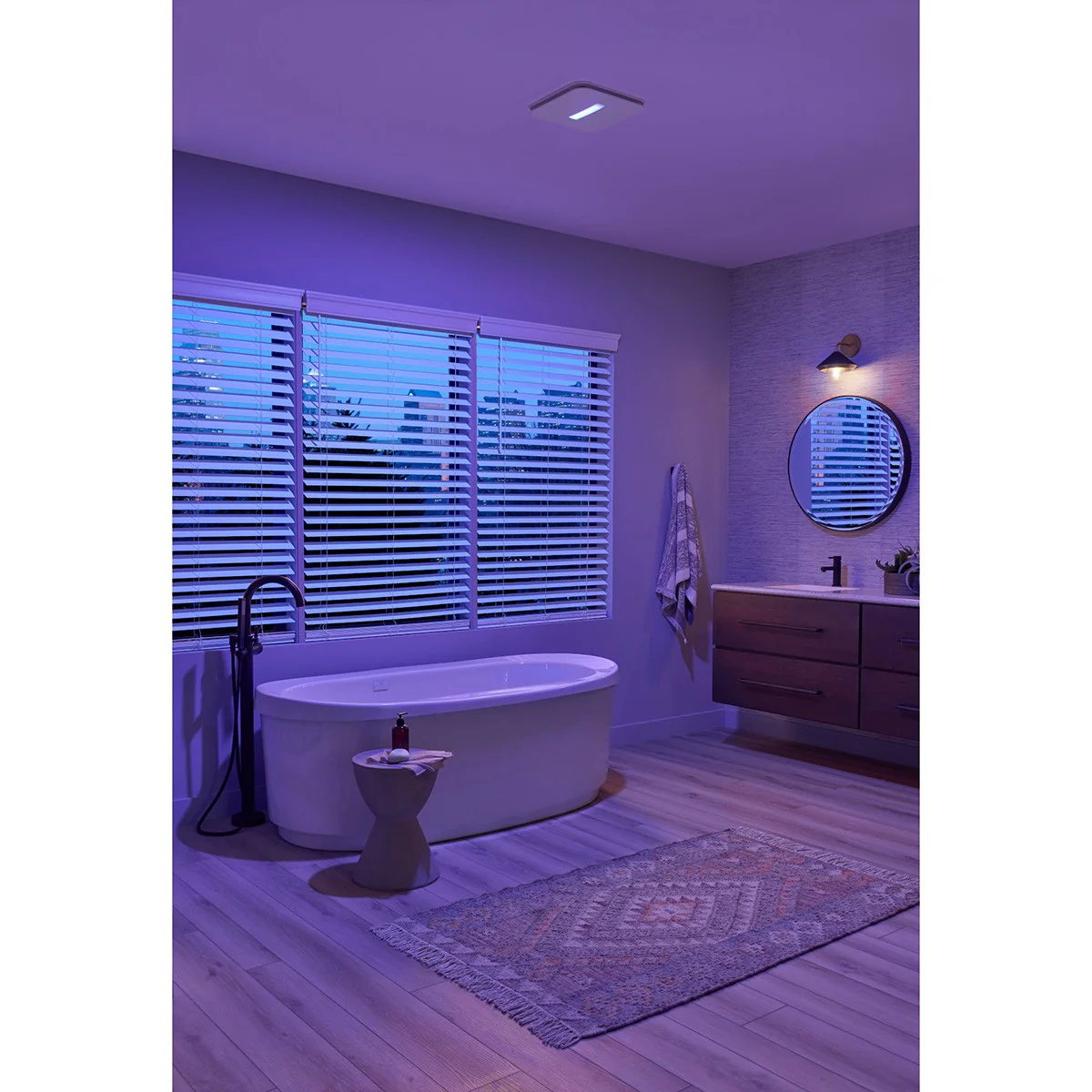 Broan SurfaceShield 110 CFM Exhaust Fan w/ LED & Antibacterial Violet Light