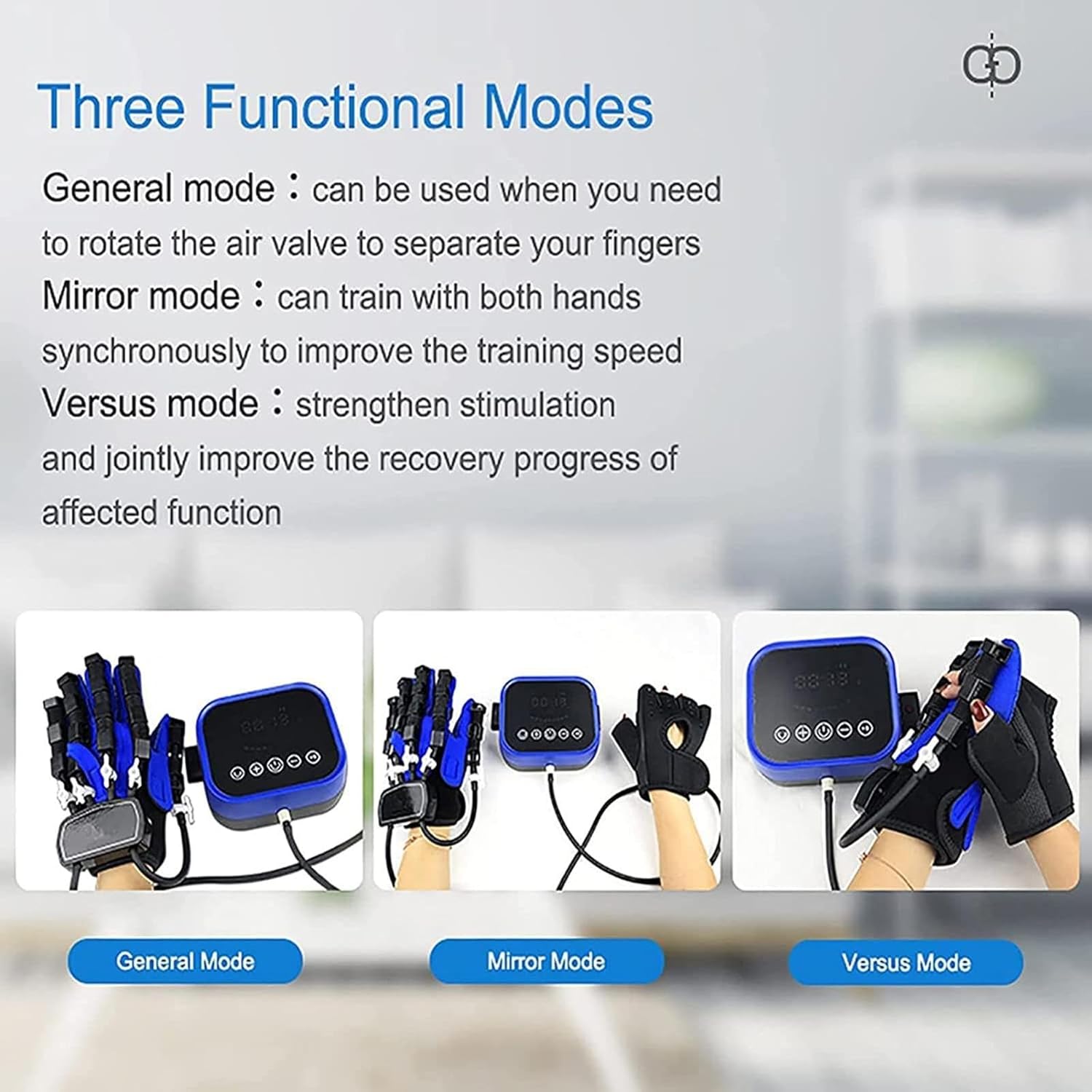 Rehabilitation Robot Gloves Hemiplegia Finger Rehabilitation Trainer Robot Gloves with Remote Control/Single Finger Training,Right-L