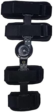 HUANGJUN HingedKnee Brace, Adjustable Post Op Patella Brace Support Stabilizer Pad Orthosis Splint Wrap Orthopedic Guard Protector - Leg Brace Support