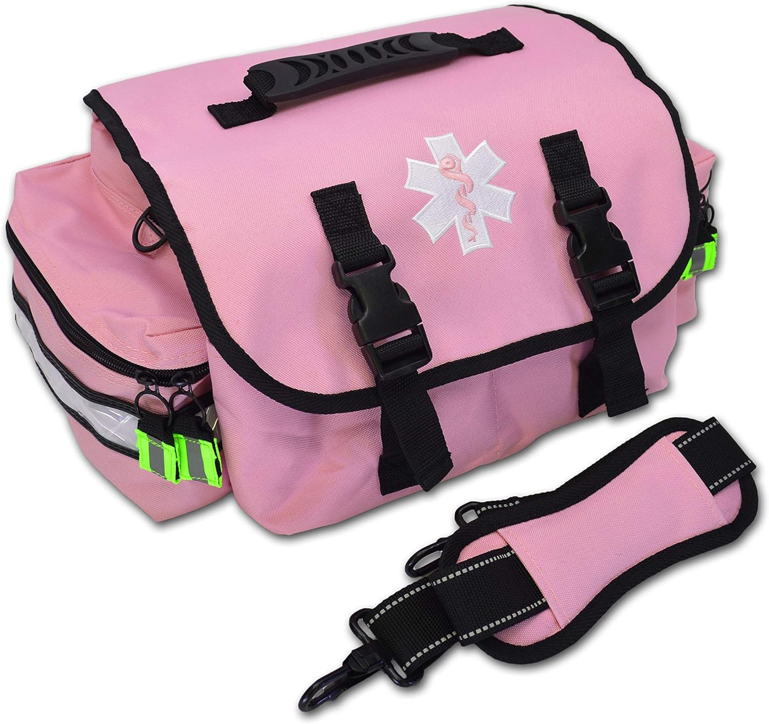 Lightning X Small Medic First Responder EMT Trauma Bag Stocked First Aid Trauma Fill Kit A (Pink)
