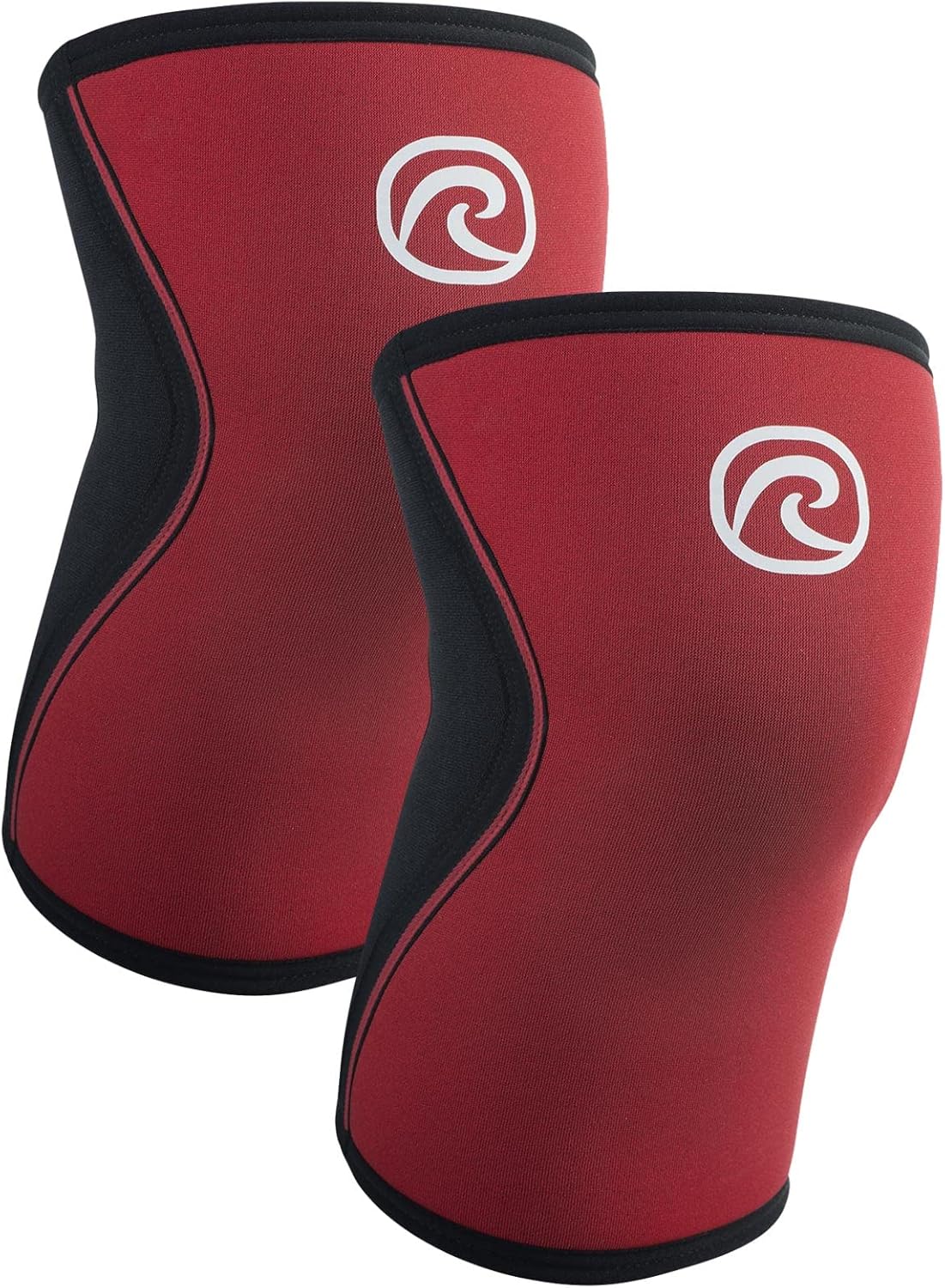 Rehband 5mm Knee Sleeves for Functional Training, Cross-Training & Powerlifting, Weightlifting Knee Support made of Neoprene, Unisex, Colour:Red - 1 Pair, Size:Medium
