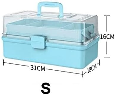 First Aid Kit Medical Storage Box with Transparent Cover – Multifunctional Tool Organizer for Home, Office, Travel, and Emergency Use(Blue)