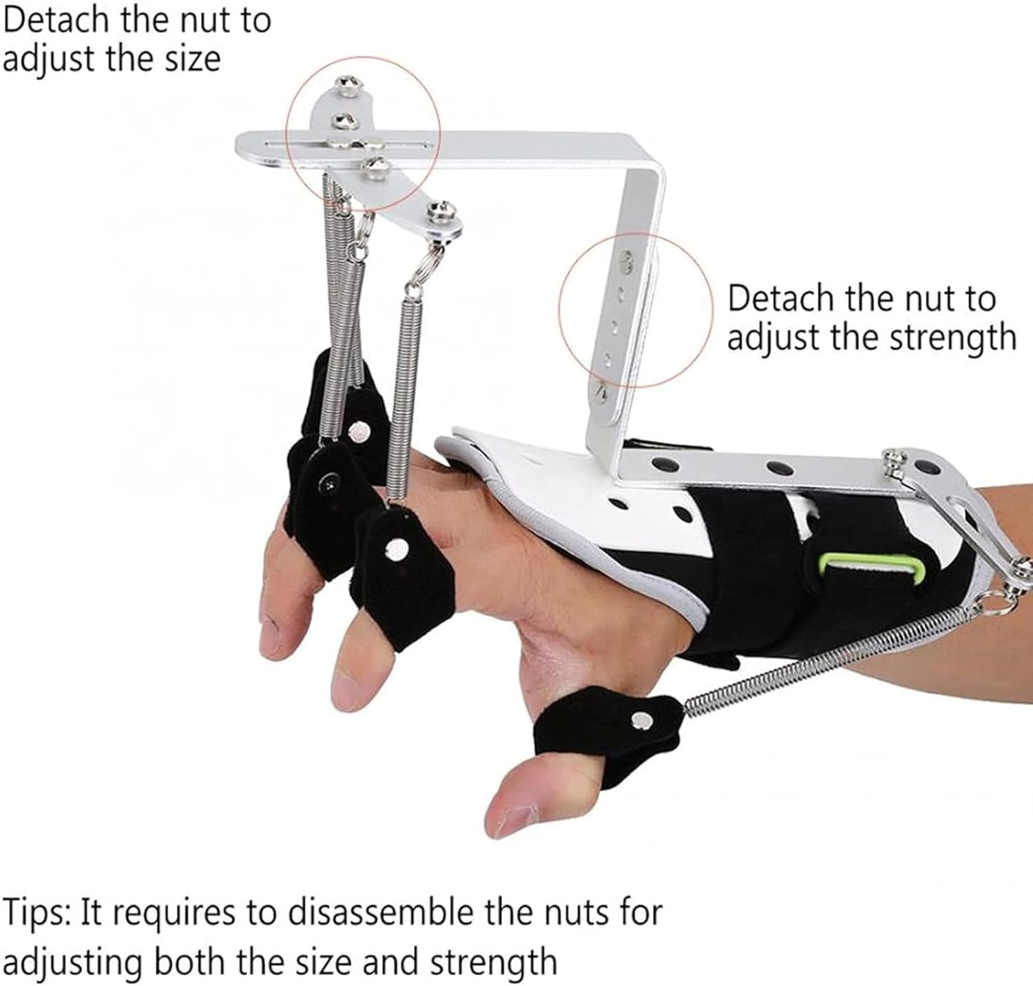 Adjustable Finger Wrist Orthotics, Posture Corrector Finger Brace Splint Support Hand Rehabilitation Training Finger for Stroke Hemiplegia Patients Tendons Exercise