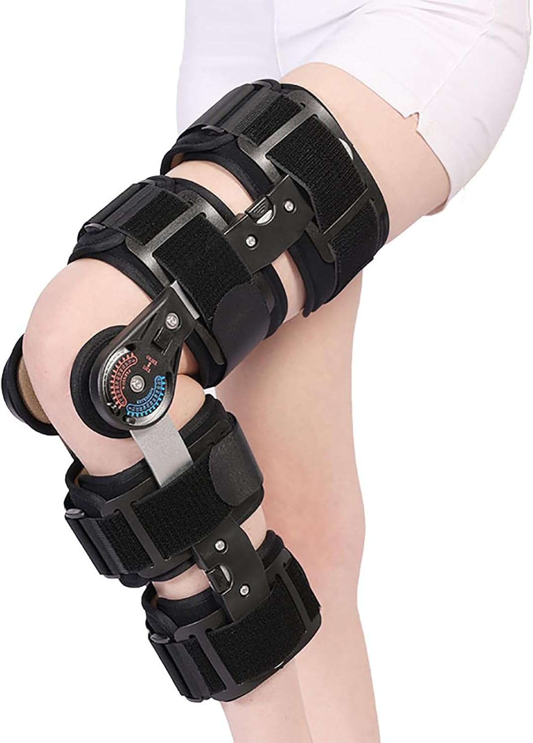Knee Support, Lateral Knee for Osteoarthritis, Arthritis, B-On-B, Joint Degeneration, Meniscus Tear, Adjustable Knee Immobilizer Device,