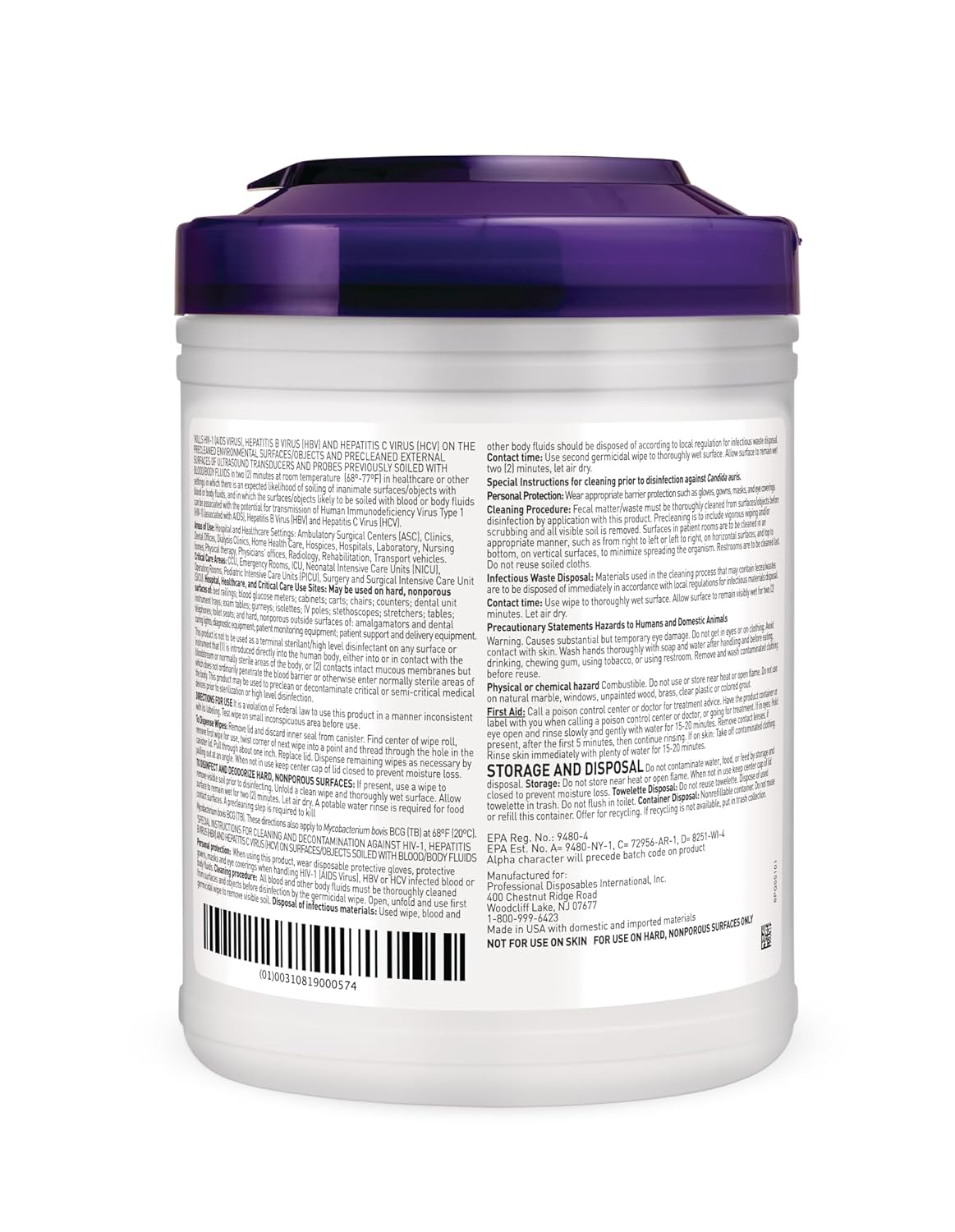 Super Sani-Cloth Germicidal Disposable Wipe, Hospital Grade Disinfection, 160 Large 6