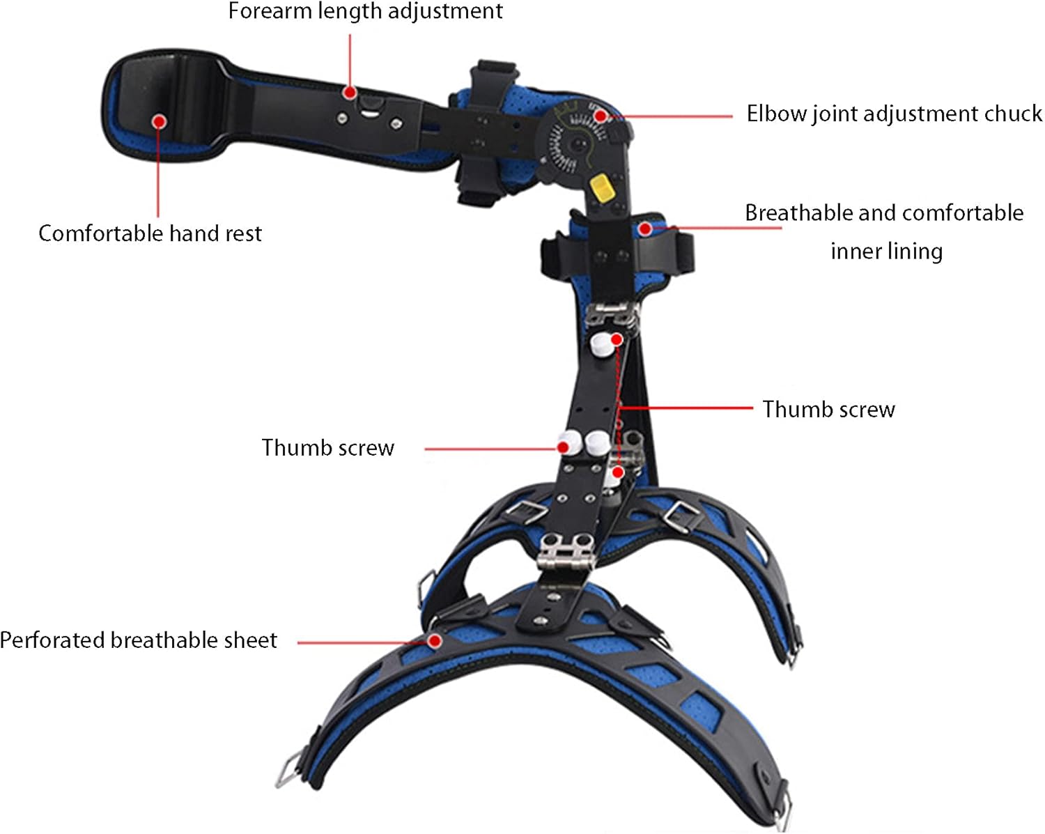 Shoulder Abduction Sling ​for Dislocation Fracture Sprains Broken Arm for Shoulder Injury Torn Rotator Cuff Sublexion Surgery Lightweight Breathable Wrist Elbow Support Unisex,Right