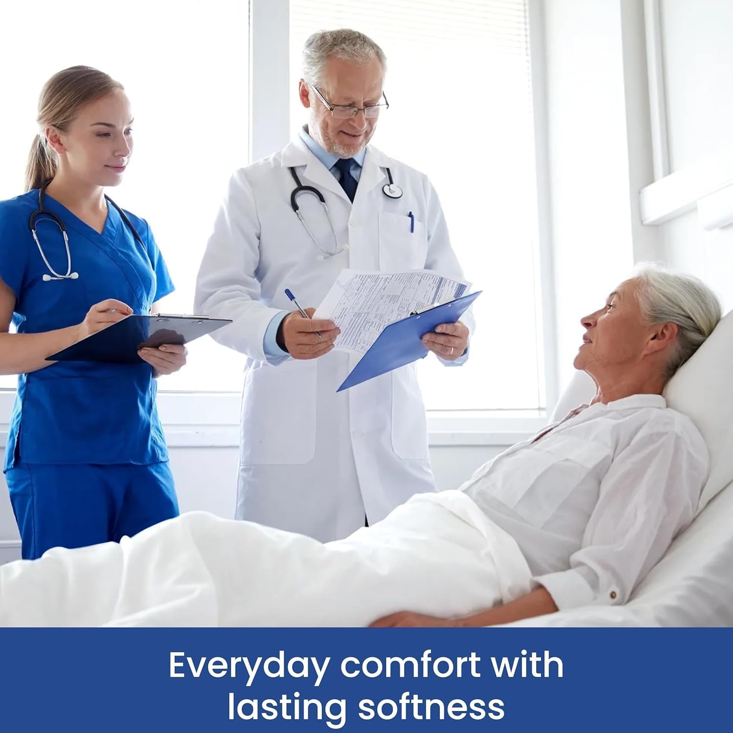 Linteum Textile Cotton Blended Hospital Patient Bath Blanket, Bed Bath Sheet, Twin Blanket Lightweight Sheet Blankets (24-Pack, 70x90 in, 1.75 lb.) White