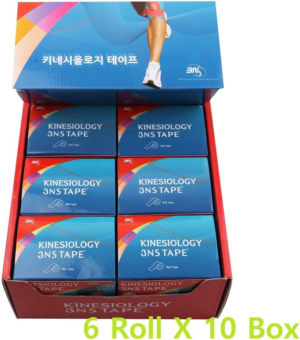 Kinesiology Physiotape Athletic Therapeutic Sports Muscle Care Tex Tape (2Inch x 16.4Ft) (Random(60 Rolls))