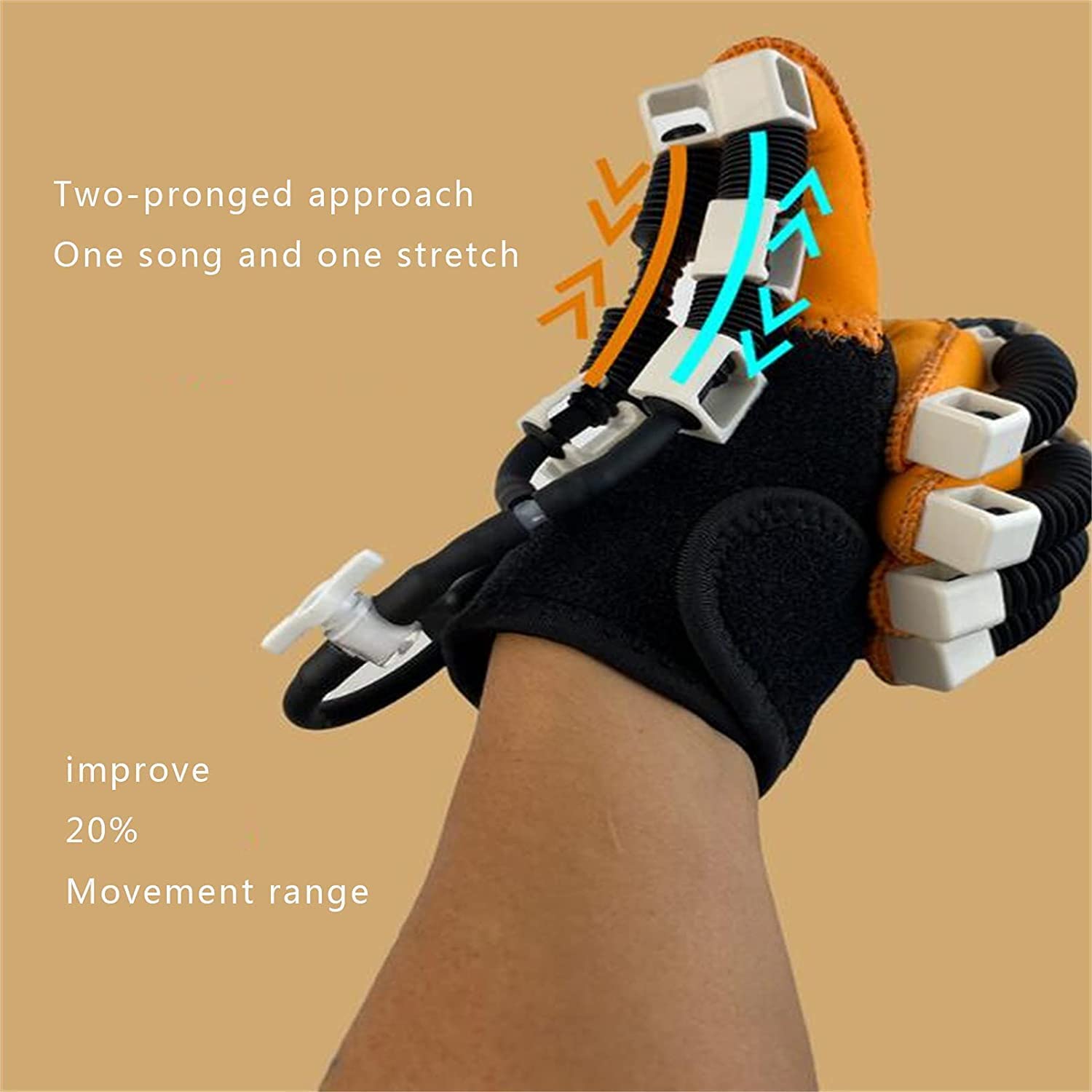 OMaju Fitness Equipment Rehabilitation Robot Pneumatic Hand Function Mirror Glove Stroke Wrist Brace Training Rehabilitation Equipment Finger Straightening Brace Guard Protector