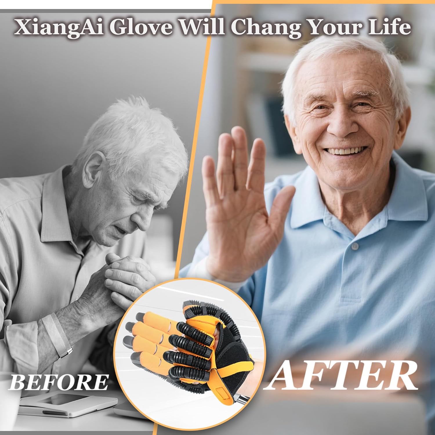 Renew Rehabilitation Robot Gloves, Robotic Glove for Stroke Rehab, Hand Therapy Glove, Stroke Recovery Equipment for Hemiplegia Physical Weakness,4 Training Modes