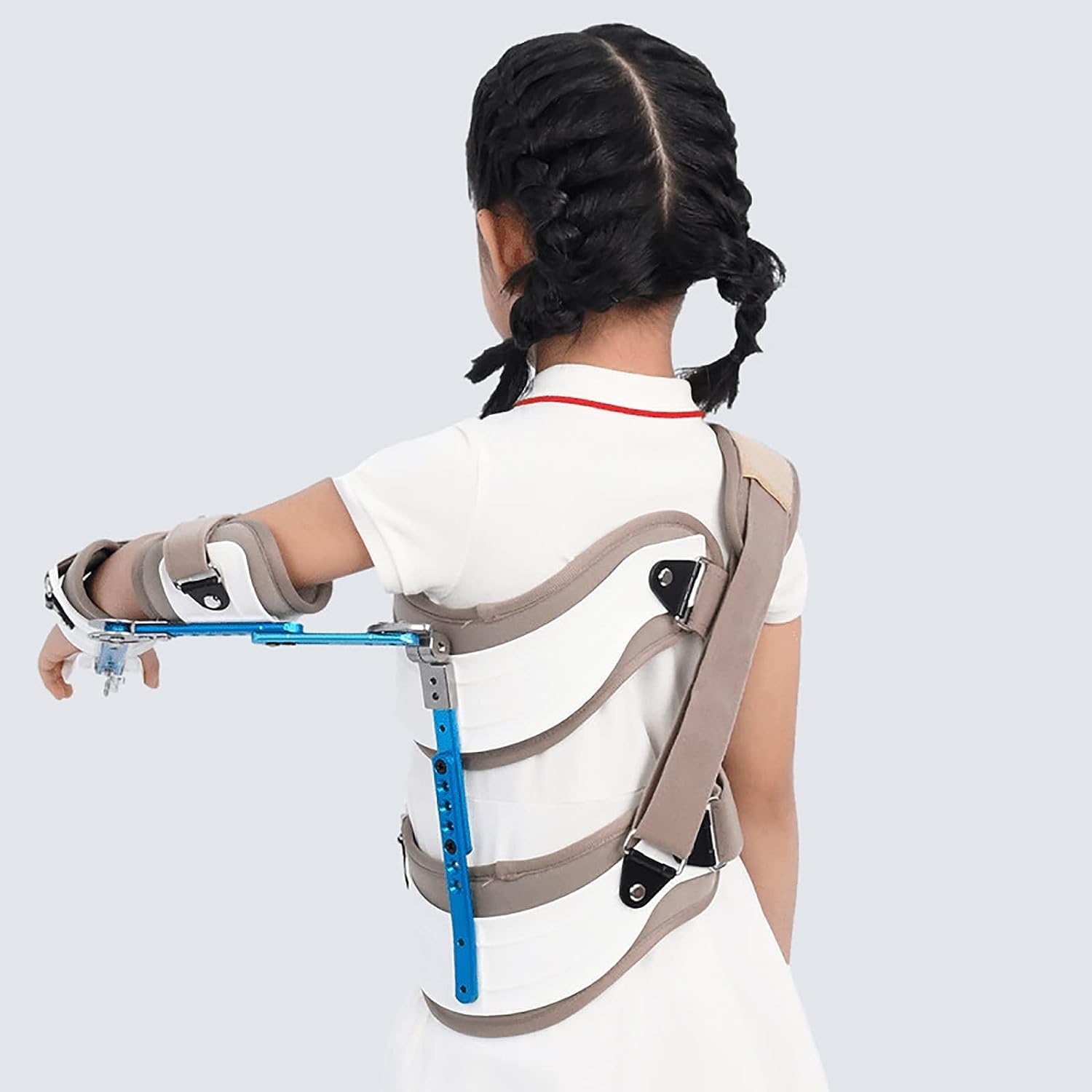 KEULEN Child Shoulder Abduction Fixed Brace, Adjustable Shoulder Supports Immobilizer, Adjustable Arm Length/Abduction Angle, Flannelette Fabric, for Fracture Dislocation Injury Support Fixation